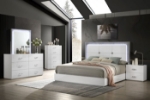 Picture of 5Pc White UV High-gloss Finish Twin and Full Bedroom Set