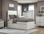 Picture of 39" White Vinyl Trundle Bed