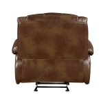 Picture of Genuine Leather Brown Reclining Glider Recliner
