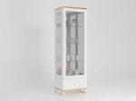 Picture of White/Black China Glass Cabinet 24"W x 18"D x 75"H