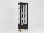 Picture of White/Black China Glass Cabinet 24"W x 18"D x 75"H