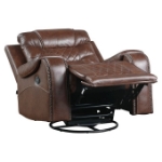Picture of Leather Swivel Glider Reclining Chair