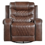 Picture of Leather Swivel Glider Reclining Chair