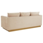 Picture of Velvet Sofa with Gold Frame