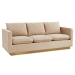 Picture of Velvet Sofa with Gold Frame