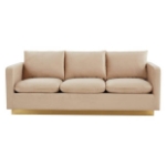 Picture of Velvet Sofa with Gold Frame