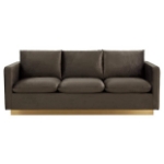 Picture of Velvet Sofa with Gold Frame