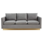 Picture of Velvet Sofa with Gold Frame