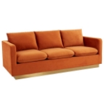 Picture of Velvet Sofa with Gold Frame