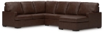 Picture of Genuine Leather 3-Piece Left/Right Arm Facing Sectional with Chaise