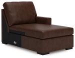 Picture of Genuine Leather 3-Piece Left/Right Arm Facing Sectional with Chaise