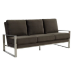 Picture of Dark Grey Velvet Gold/Silver Frame Full Size Sofa