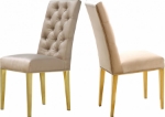 Picture of 19" Rich Gold Stainless Steel Velvet Dining Chair