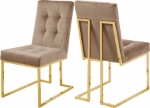 Picture of Rich Gold Metal Frame Deep Tufting Velvet Dining Chair