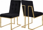 Picture of Rich Gold Metal Frame Deep Tufting Velvet Dining Chair