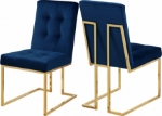 Picture of Rich Gold Metal Frame Deep Tufting Velvet Dining Chair