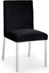 Picture of Rich Chrome Stainless Steel Velvet Dining Chair