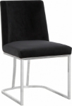 Picture of Polished Chrome Metal Frame Velvet Dining Chair