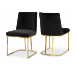 Picture of Polished Chrome Metal Frame Velvet Dining Chair