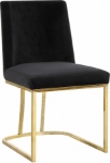 Picture of Polished Chrome Metal Frame Velvet Dining Chair