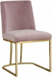 Picture of Polished Chrome Metal Frame Velvet Dining Chair