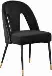 Picture of Velvet Engineered Wood Metal Foam Velvet Dining Chair