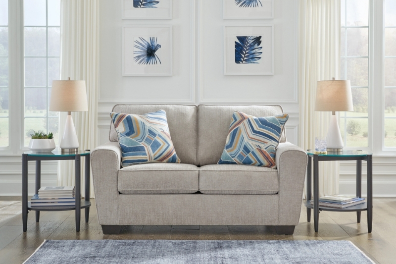 Picture of Beige or Dark Blue Loveseat