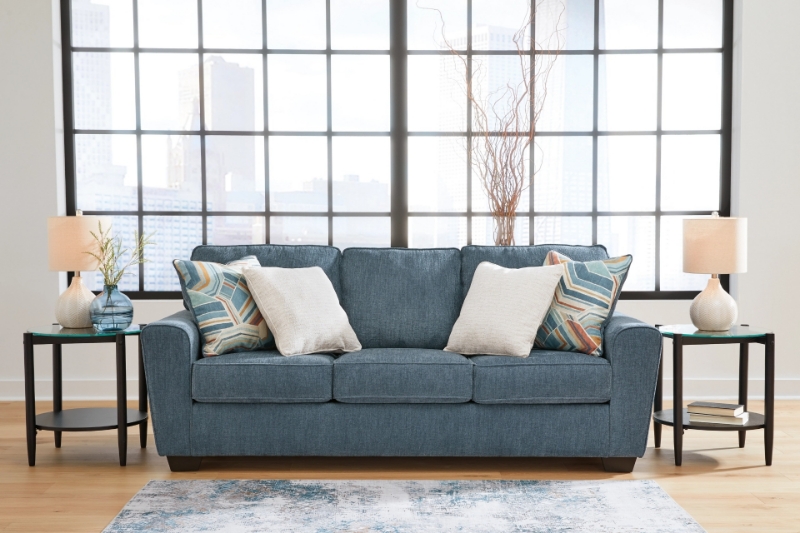 Picture of Dark Blue Sofa, Loveseat and Chair