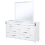 Picture of 8-drawer Bedroom Dresser with Mirror White