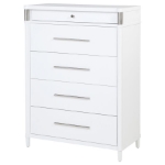 Picture of 38"W x 52"H 5-drawer Bedroom Chest of Drawers White