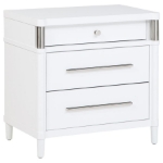 Picture of 3-drawer Bedroom Nightstand Bedside Table White