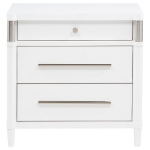 Picture of 3-drawer Bedroom Nightstand Bedside Table White