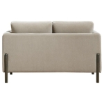Picture of Fabric Upholstered Panel Arm Loveseat Taupe