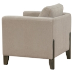 Picture of Fabric Upholstered Panel Arm Accent Chair Taupe