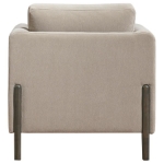 Picture of Fabric Upholstered Panel Arm Accent Chair Taupe