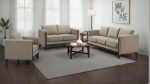Picture of Fabric Upholstered Panel Arm Accent Chair Taupe