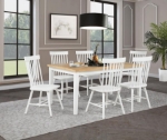 Picture of Back Dining Side Chair White, Light Ash and Black Finish