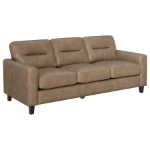 Picture of Faux Leather Arm Sofa Brown