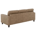 Picture of Faux Leather Arm Sofa Brown