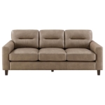Picture of Faux Leather Arm Sofa Brown