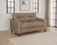 Picture of Faux Leather Arm Loveseat Brown or Black