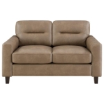 Picture of Faux Leather Arm Loveseat Brown or Black