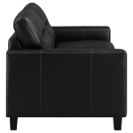 Picture of Faux Leather Arm Loveseat Black