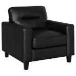 Picture of Faux Leather Arm Chair Black