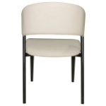 Picture of Dining Chairs Upholstered in Leather Kitchen Room Chairs with Metal Legs