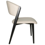 Picture of Dining Chairs Upholstered in Leather Kitchen Room Chairs with Metal Legs