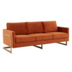 Picture of Gold Frame Velvet Full Size Sofa