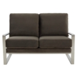Picture of Dark Grey Velvet Gold/Silver Frame Loveseat