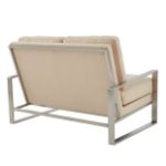 Picture of Beige, Black, Dark Grey, Light Grey, Orange Velvet Gold/Silver Frame Loveseat