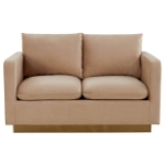 Picture of Velvet Loveseat with Gold Frame